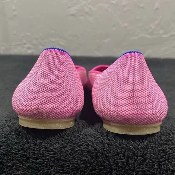 🔥 ROTHY’S Flats Square Toe Slipper Loafers -RETIRED Strawberry Ice Color -Sz 8.