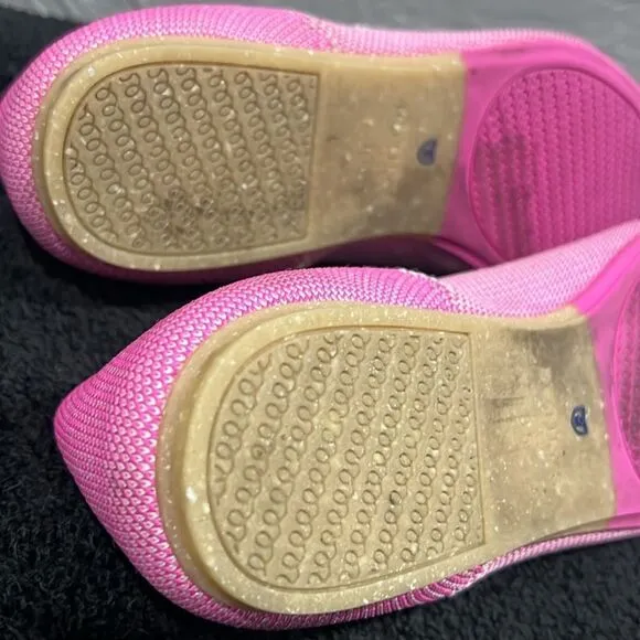 🔥 ROTHY’S Flats Square Toe Slipper Loafers -RETIRED Strawberry Ice Color -Sz 8.