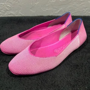 🔥 ROTHY’S Flats Square Toe Slipper Loafers -RETIRED Strawberry Ice Color -Sz 8.