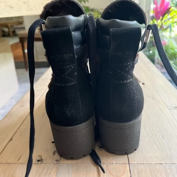 🆕 See by Chloe ‘Karla’ Shearling Hiking Boots in Black. Size EU 37