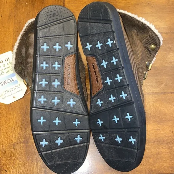 🆕 Toms Highland Botas Brown Fold Over Shearling boot/shoe women’s size 8…