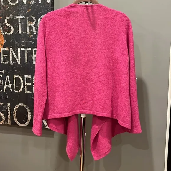 🇪🇸100% Cashmere Macy’s Charter Club Open Cardigan Sweater | Dusty Pink | Small