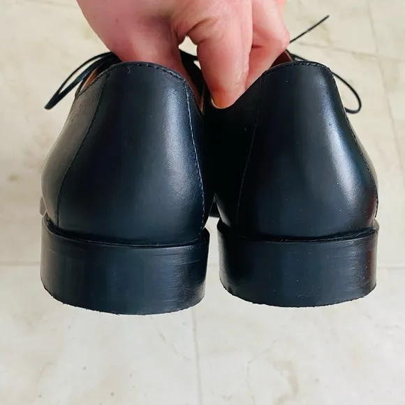 $168 Everlane Made in Italy The Modern Oxford Black Leather Loafers Size 7.5