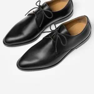 $168 Everlane Made in Italy The Modern Oxford Black Leather Loafers Size 7.5