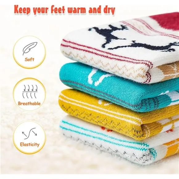 3 Pairs Kids Ski Socks Thick Warm for Winter Snow Skiing Snowboard Sports