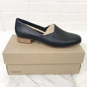 473. Clarks Collection By Clark’s NIB Juliet Palm Black Leather Slip On Loafers