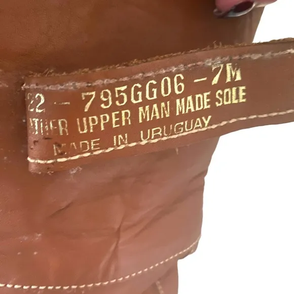 70’s Leather Convertible Shearling Wedge Boots Size 7.5
