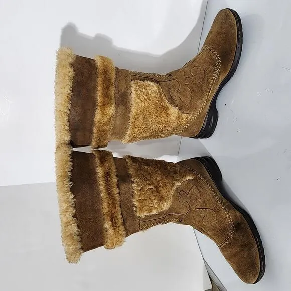 928 Sofft 1403655 Leather upper sock/Shearling Tan Boots Size 9MW
