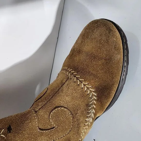 928 Sofft 1403655 Leather upper sock/Shearling Tan Boots Size 9MW