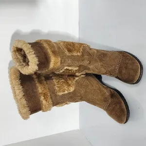 928 Sofft 1403655 Leather upper sock/Shearling Tan Boots Size 9MW