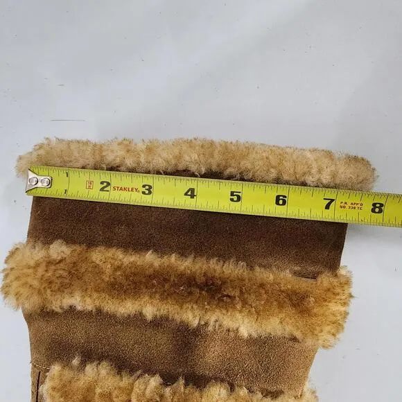 928 Sofft 1403655 Leather upper sock/Shearling Tan Boots Size 9MW