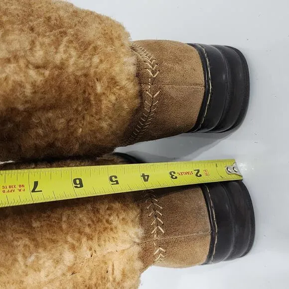 928 Sofft 1403655 Leather upper sock/Shearling Tan Boots Size 9MW
