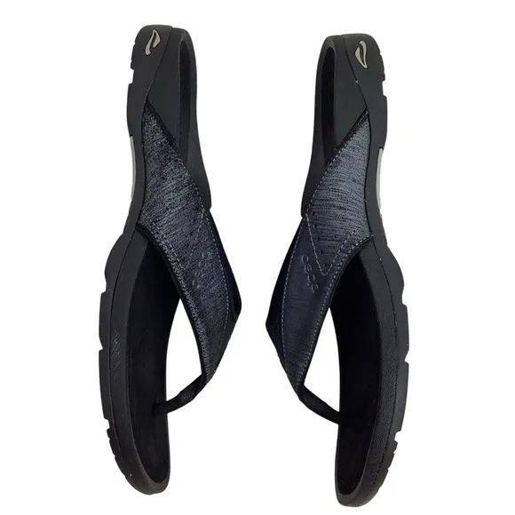 Abeo B.I.O. System Balboa Leather Thong Sandals Black