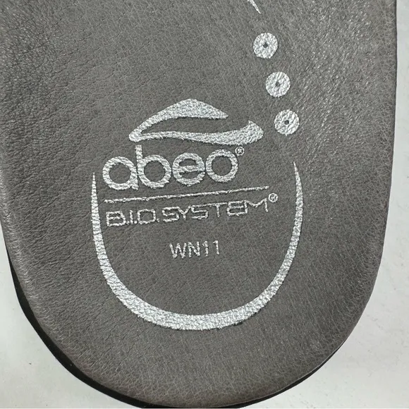 Abeo B.I.O. System Mystic Wedge Beaded Comfort Sandals Pewter Women’s Size 11