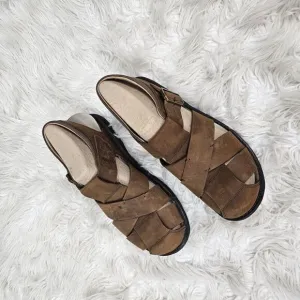 ABEO Men's BRANDON NWD Neutral Support Fisherman Sandals Brown Size 10 P