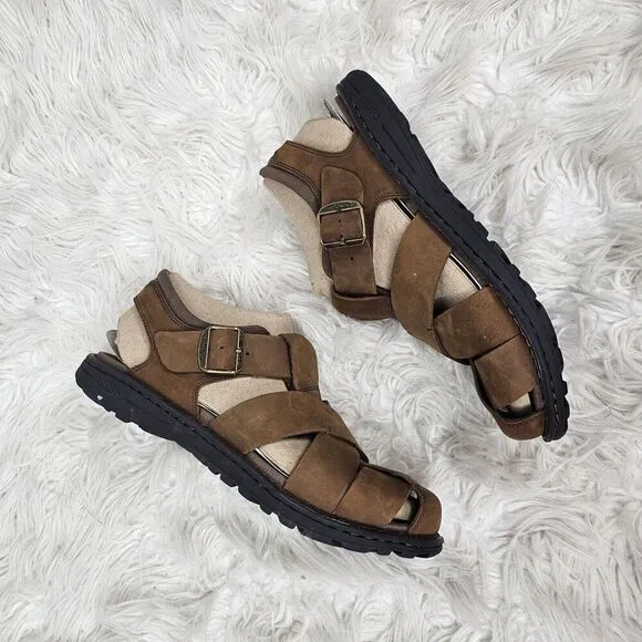 ABEO Men's BRANDON NWD Neutral Support Fisherman Sandals Brown Size 10 P