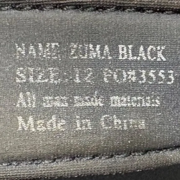ABEO Zuma Post Flip Flop Sandals Black Size 12