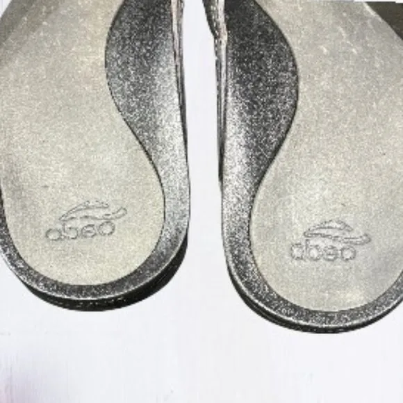ABEO Zuma Post Flip Flop Sandals Black Size 12