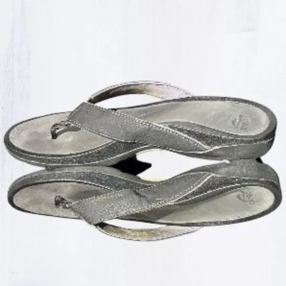 ABEO Zuma Post Flip Flop Sandals Black Size 12