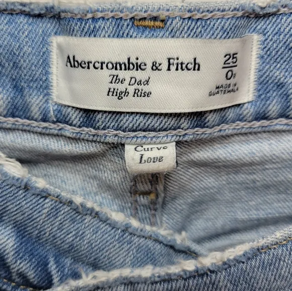 Abercrombie &amp; Fitch The Dad High Rise Curve Love Crossover Jeans | Size 25 / 0R