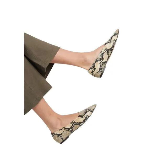 Able Women’s Lizbeth Snake Print Loafers, Size 10