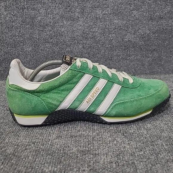 ADIDAS 2005 VTG Retro Mens US 11 Adi Speed Suede Sneakers Green White
