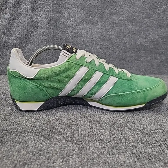 ADIDAS 2005 VTG Retro Mens US 11 Adi Speed Suede Sneakers Green White