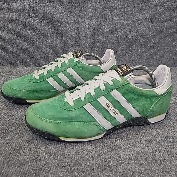 ADIDAS 2005 VTG Retro Mens US 11 Adi Speed Suede Sneakers Green White