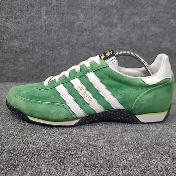 ADIDAS 2005 VTG Retro Mens US 11 Adi Speed Suede Sneakers Green White