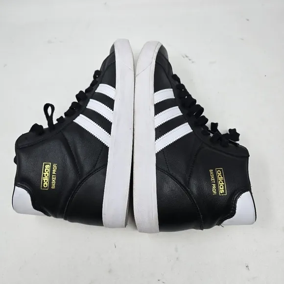 Adidas Basket Profi FW3109‎ Black White Hi-Top Casual Sneakers Men's Size 10.