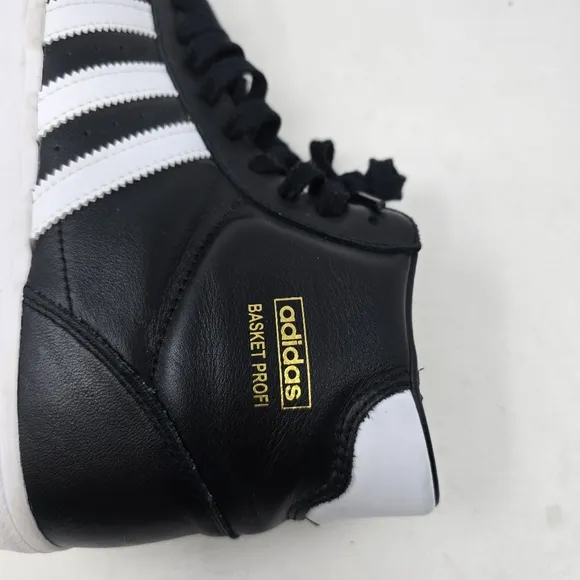 Adidas Basket Profi FW3109‎ Black White Hi-Top Casual Sneakers Men's Size 10.