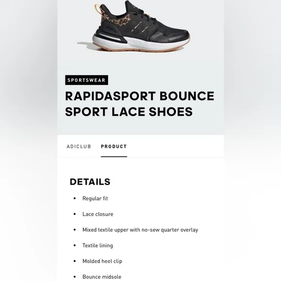 Adidas Black and Leopard Sneakers