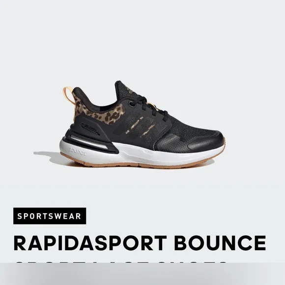 Adidas Black and Leopard Sneakers