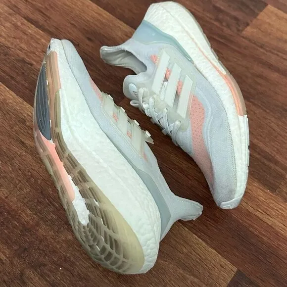 Adidas Boost White and Pink Sneakers size 7.5