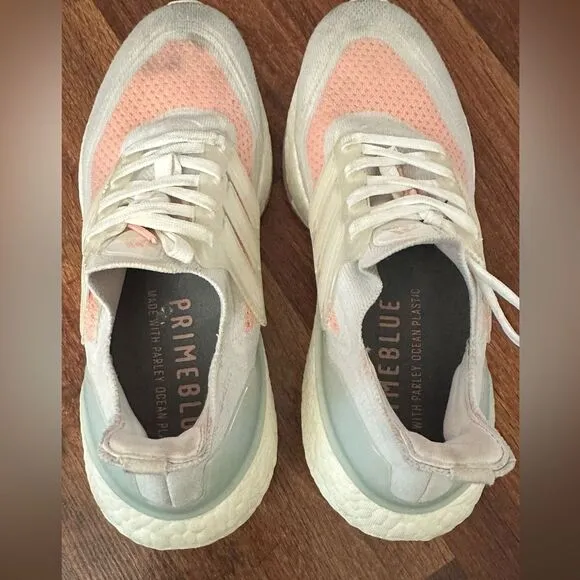 Adidas Boost White and Pink Sneakers size 7.5