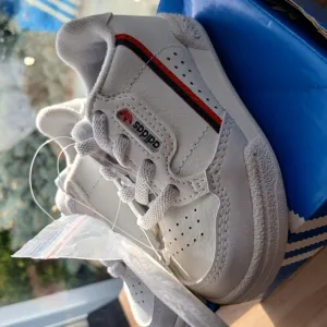 Adidas Continental 80 kids' sneakers in white with red and black stripes