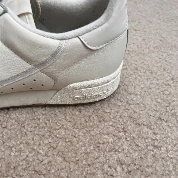 Adidas Continental 80 Leather Tennis Shoes Casual Sneakers White Mens 10 1/2