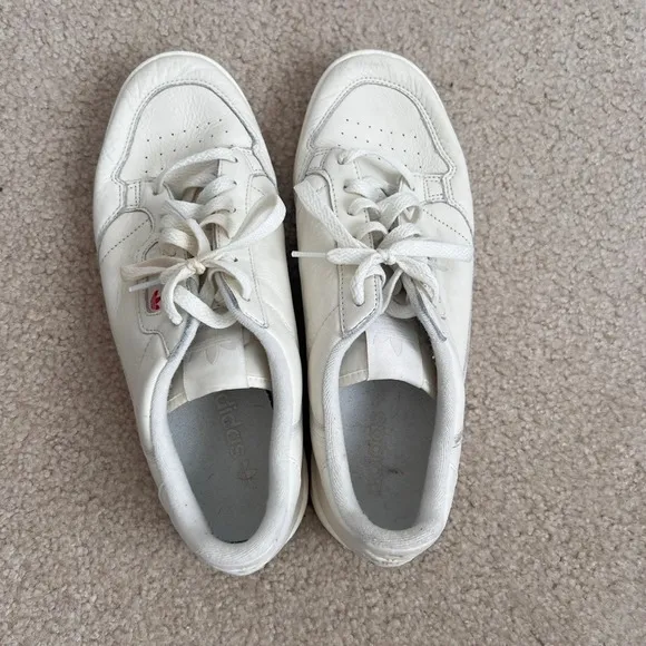 Adidas Continental 80 Leather Tennis Shoes Casual Sneakers White Mens 10 1/2