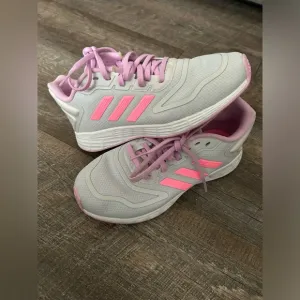 Adidas Girls Pink and Gray Sneakers size 1.5c