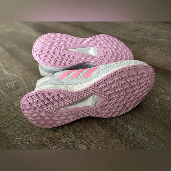 Adidas Girls Pink and Gray Sneakers size 1.5c