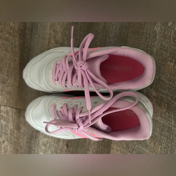 Adidas Girls Pink and Gray Sneakers size 1.5c