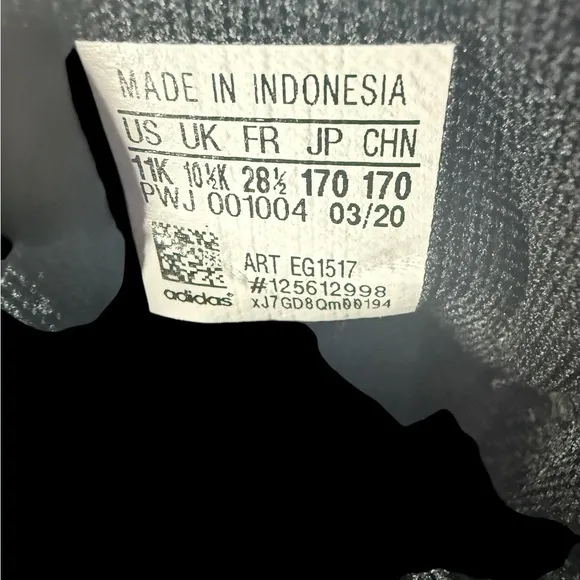 Adidas Grand Court Kids Grey Sneakers US 11K UK 10 1/2 EG 1517