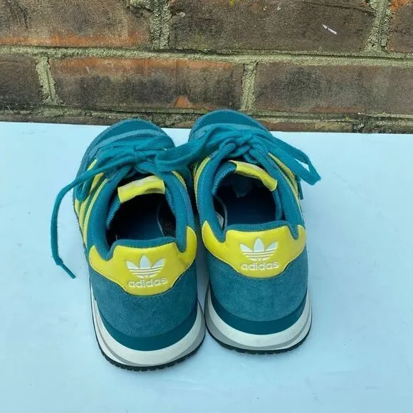 Adidas Green &amp; Yellow Retro Trainer Sneakers Size 7.5 NEW