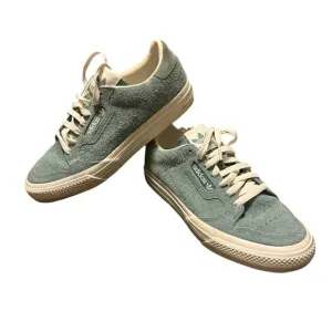 Adidas Green and Cream Retro Sneakers with Suede Upper