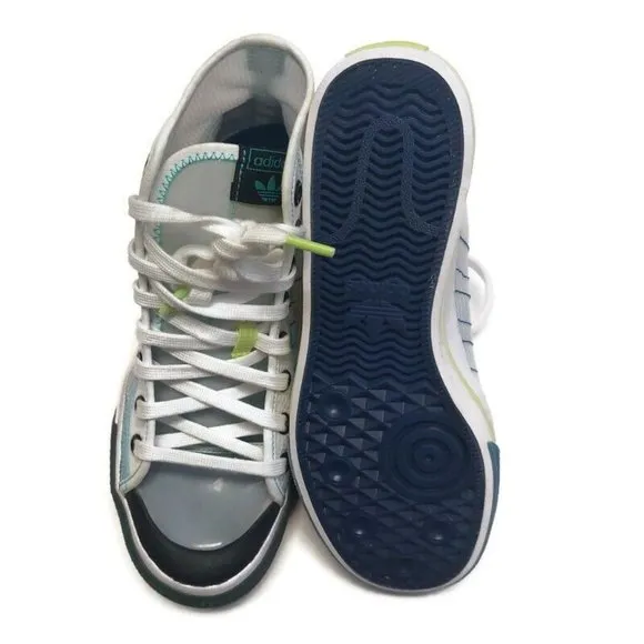 Adidas Originals Mens Size 8.5 Nizza Hi RF Casual Sneakers White Blue FY3093
