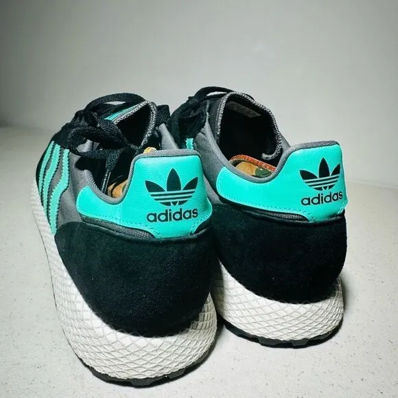 adidas Originals Retro Forest Grove Mens 12 M Black Green Running Shoe Sneakers