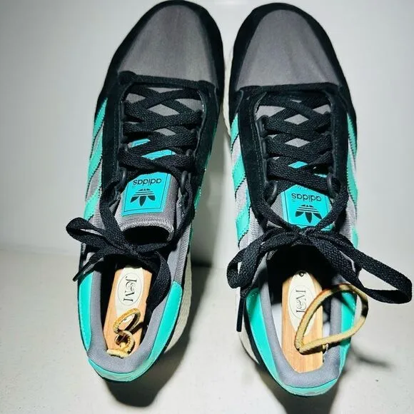 adidas Originals Retro Forest Grove Mens 12 M Black Green Running Shoe Sneakers