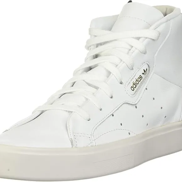 Adidas Originals Sleek Mid Top Casual Leather Sneakers Size 5.5