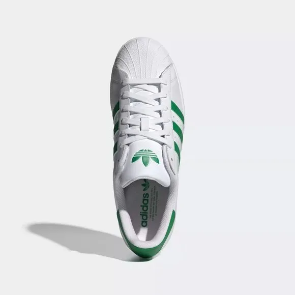Adidas Originals Superstar Men`s Casual Sneakers White Green IE90