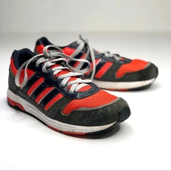 Adidas retro sneakers orange grey navy women’s 7